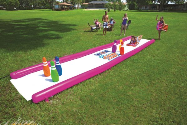 Wow World of Watersports Giant Backyard Waterslide with Bowling Pins, High Side Walls, Built in Sprinkler, 25 Feet x 6 Feet - Image 4