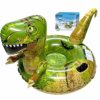 FindUWill Inflatable Dinosaur Snow Tube, Reinforced Handles & Double Layer Bottom Sled, Animal Snow Sledding for Kids and Adults (Dinosaur) - Image 3