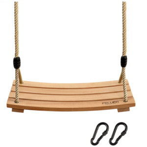 classic wooden backyard tree swing