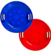 JOYIN 25” Snow Sled Disc, 2 Pack Heavy Duty Durable Plastic Round Sled