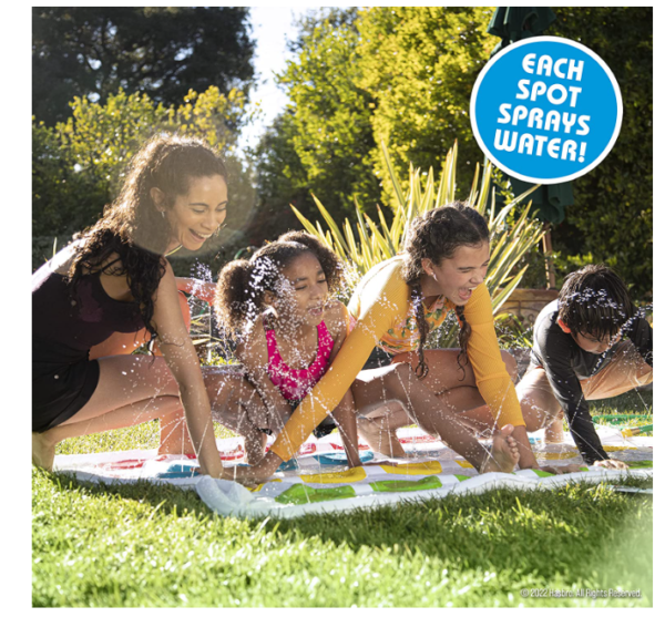 backyard splash pad and twister